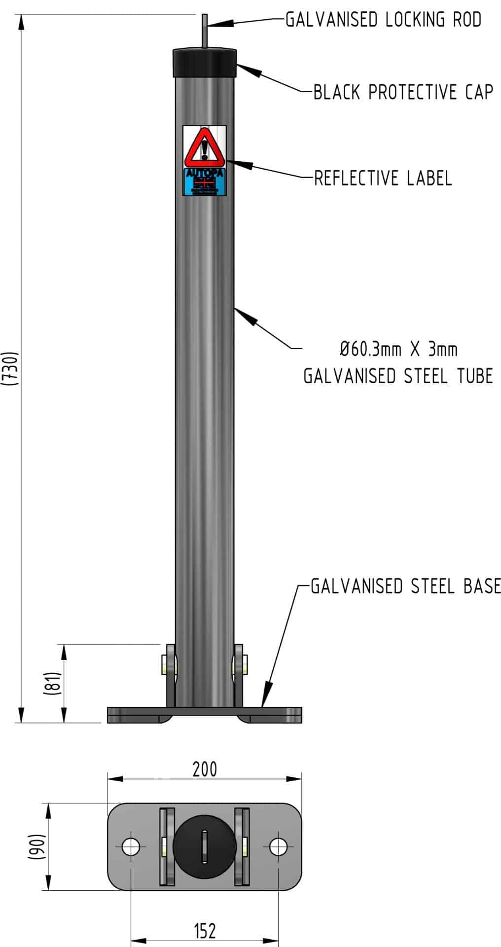 Toplok Folding Parking Post image 2