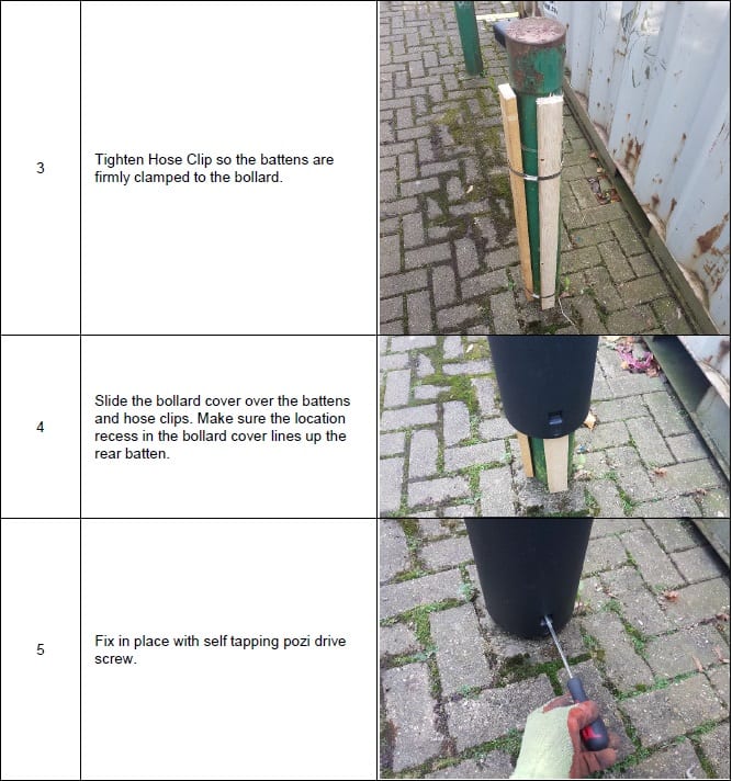 Large Plastic Bollard Sleeve Cover image 4