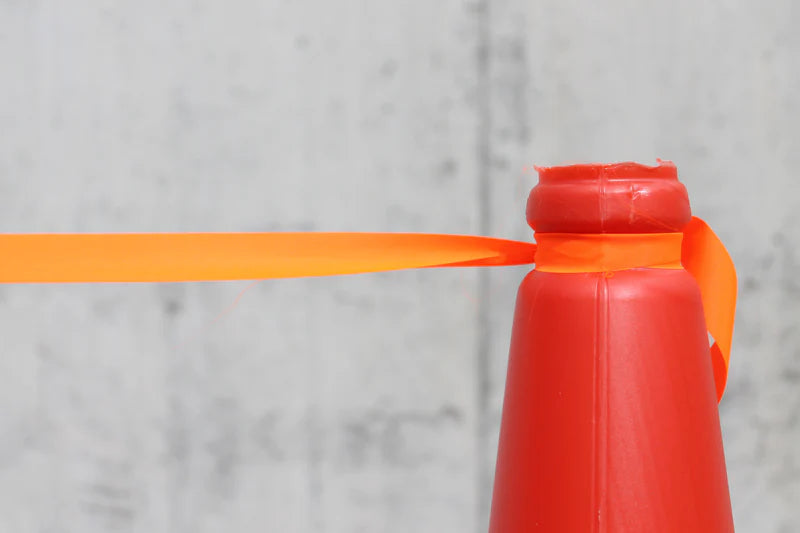Barrier & Cone Tape / Rope - Orange Fabglo - 25m Roll | HDJ000-200-800